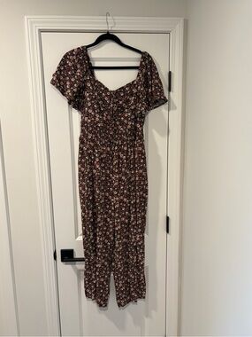 torrid Burgundy Floral Jumpsuit